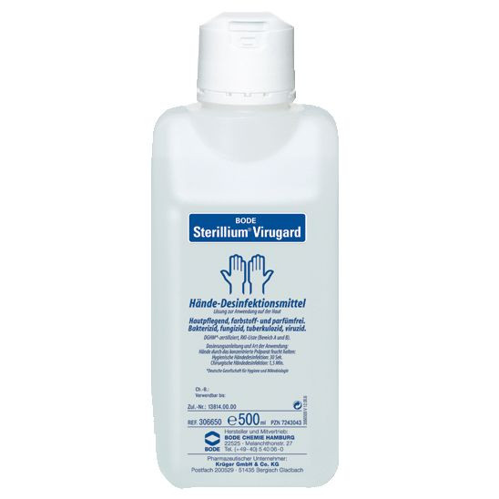 Sterillium® Virugard | viruzide Händedesinfektion | farbstoff- und parfümfrei | 500 ml