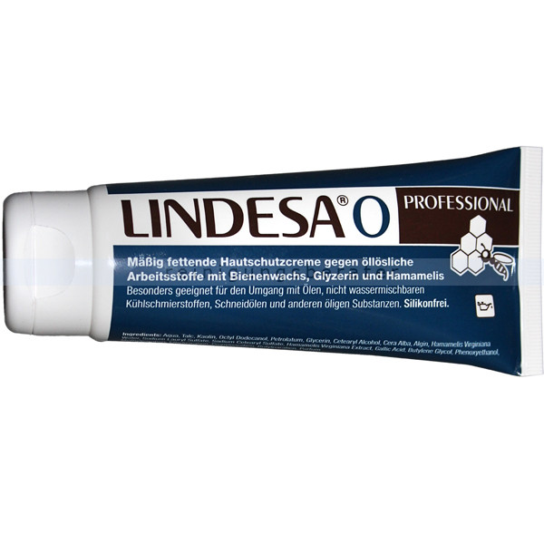 100 ml Lindesa® O (Typ O/W) | mäßig fettende Hautschutzcreme gegen wasserunlösliche Arbeitsstoffe