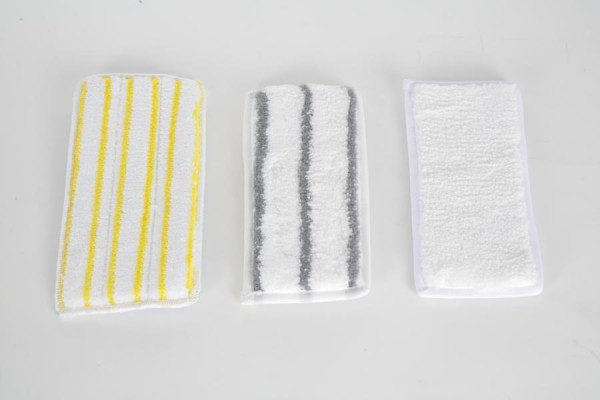 Handpad/Mikrofaserpad 13 x 27 cm | weiß mit gelben Borstenstreifen