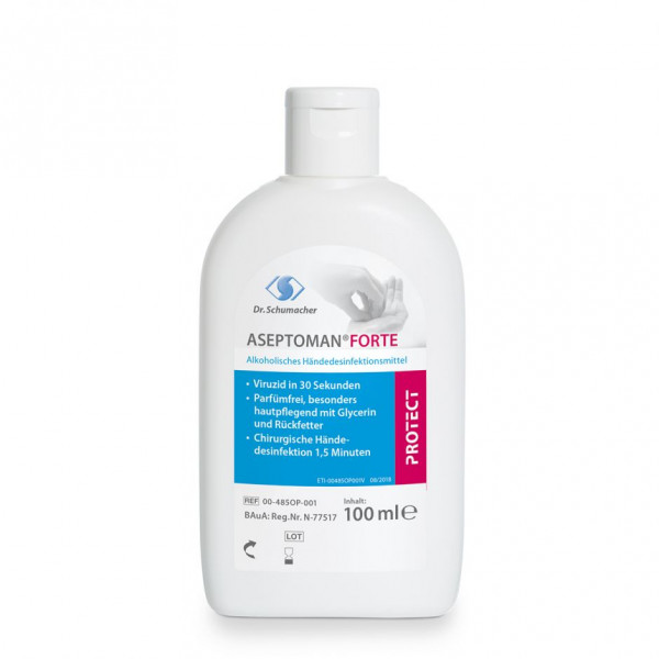 ASEPTOMAN® Forte Händedesinfektion | 150 ml | Kittelflasche | viruzid