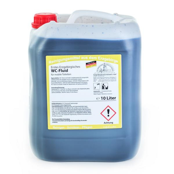 10 Liter Erstes Erzgebirgisches WC-Fluid GERUCHSSTOP | Kombi-Produkt für mobile Toiletten