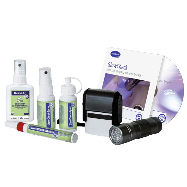 Glow Check 7-teiliges Test-Set | Durchführungskontrolle von Reinigungs- & Desinfektionsmaßnahmen