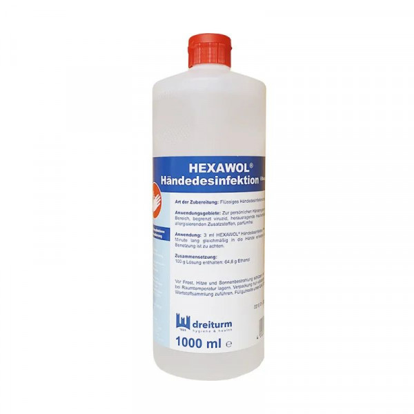 Dreiturm Hexawol® Händedesinfektion Ethanol | 1000 ml | begrenzt viruzid