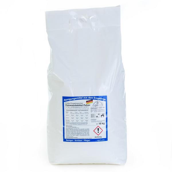 10 kg Erstes Erzgebirgisches Feinwaschmittel Pulver | für Fein- und Buntwäsche 20°C bis 60°C
