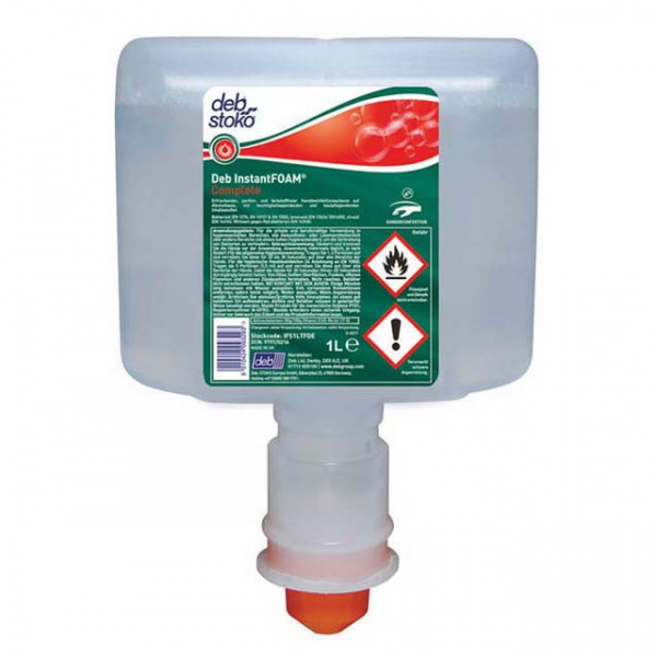 1 Liter Patrone Deb-Stoko® InstantFOAM Complete hochwirksames Schaum-Handdesinfektionsmittel