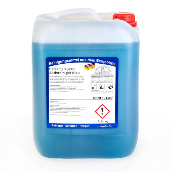 10 Liter Erster Erzgebirgischer Aktivreiniger Blau | Salmiak verstärkter, hygienischer Aktivreiniger