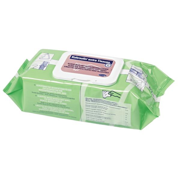 80 Tücher Kohrsolin® extra Tissue | aldehydhaltige Desinfektionstücher