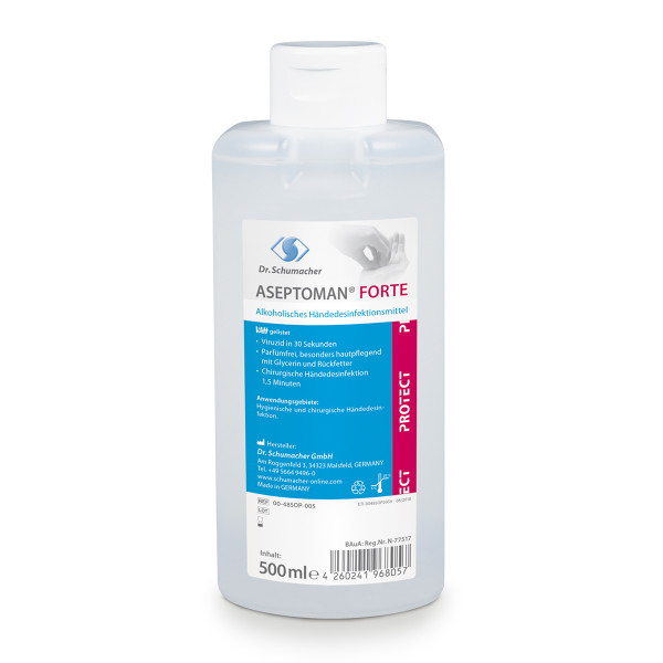 ASEPTOMAN® Forte Händedesinfektion | 500 ml | Spenderflasche | viruzid