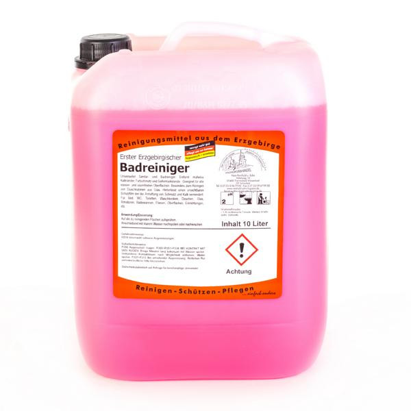 10 Liter Erster Erzgebirgischer Badreiniger | universeller Sanitär- & Badreiniger mit Abperl-Effekt