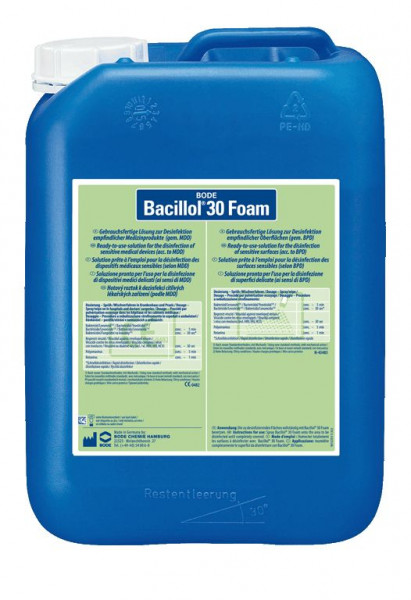 5 Liter Bacillol® 30 Foam | aldehydfreie, alkoholische Oberflächen-Schnell-Desinfektion