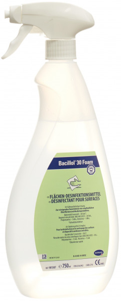 750 ml Bacillol® 30 Foam | aldehydfreie, alkoholische Oberflächen-Schnell-Desinfektion