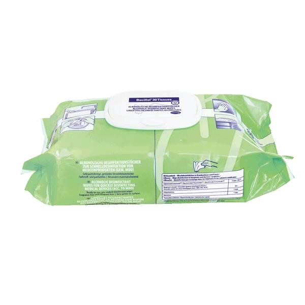 80 Tücher Bacillol® 30 Tissues, Flow Pack | alkohol- und aldehydfreie Desinfektionstücher