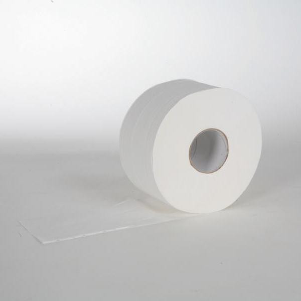 12 Rollen Toilettenpapier Großrolle á 160 m, 2-lagig, Zellstoff, weiß, 12 Rollen/Sack