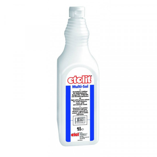 etolit® Multi-Sol | 1 Liter | Hochaktiver Fettlöser zur Reinigung von Heißluftdämpfern, Back-, Grill