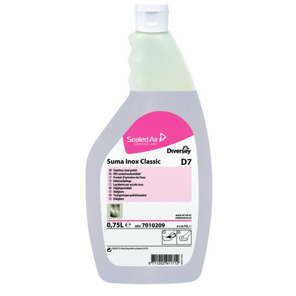 750 ml Edelstahlpflege "Suma Inox Classic D7" Pflegeprodukt für Chromstahlflächen (Ölbasis)
