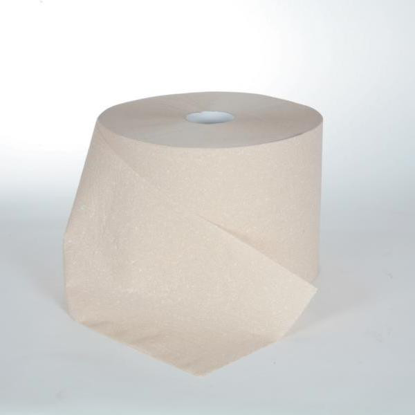 2 Rollen Papierhandtücher á 360m, 2-lagig, E-Tissue beige, perforiert, 2 Rollen/Sack