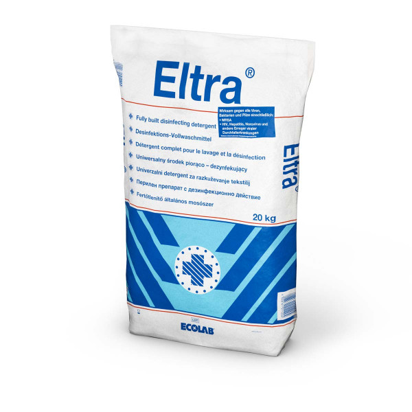 20 kg Ecolab® Eltra® | 60°C Desinfektions-Vollwaschmittel +++ BIOZIDPRODUKTE VORSICHTIG VERWENDEN. +