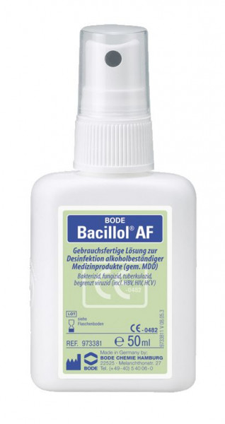 Bacillol® AF, aldehydfreie, alkoholische Schnelldesinfektion für Flächen, 50 ml, gebrauchsfertig